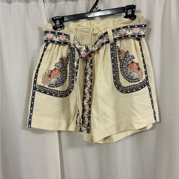 Anthropologie Pants - Anthropologie Annaleigh Piper Embroidered Belted Shorts size XS
